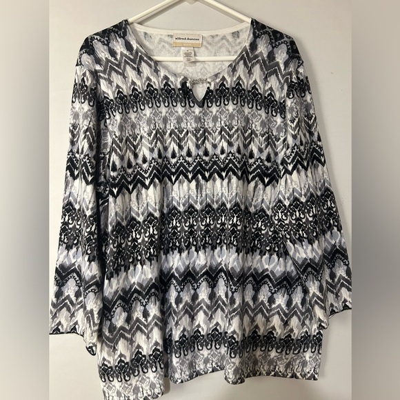 Alfred Dunner Women’s Top Shirt 100%Cotton 3/4 Sleeves Plus Size 1X - Picture 12 of 12